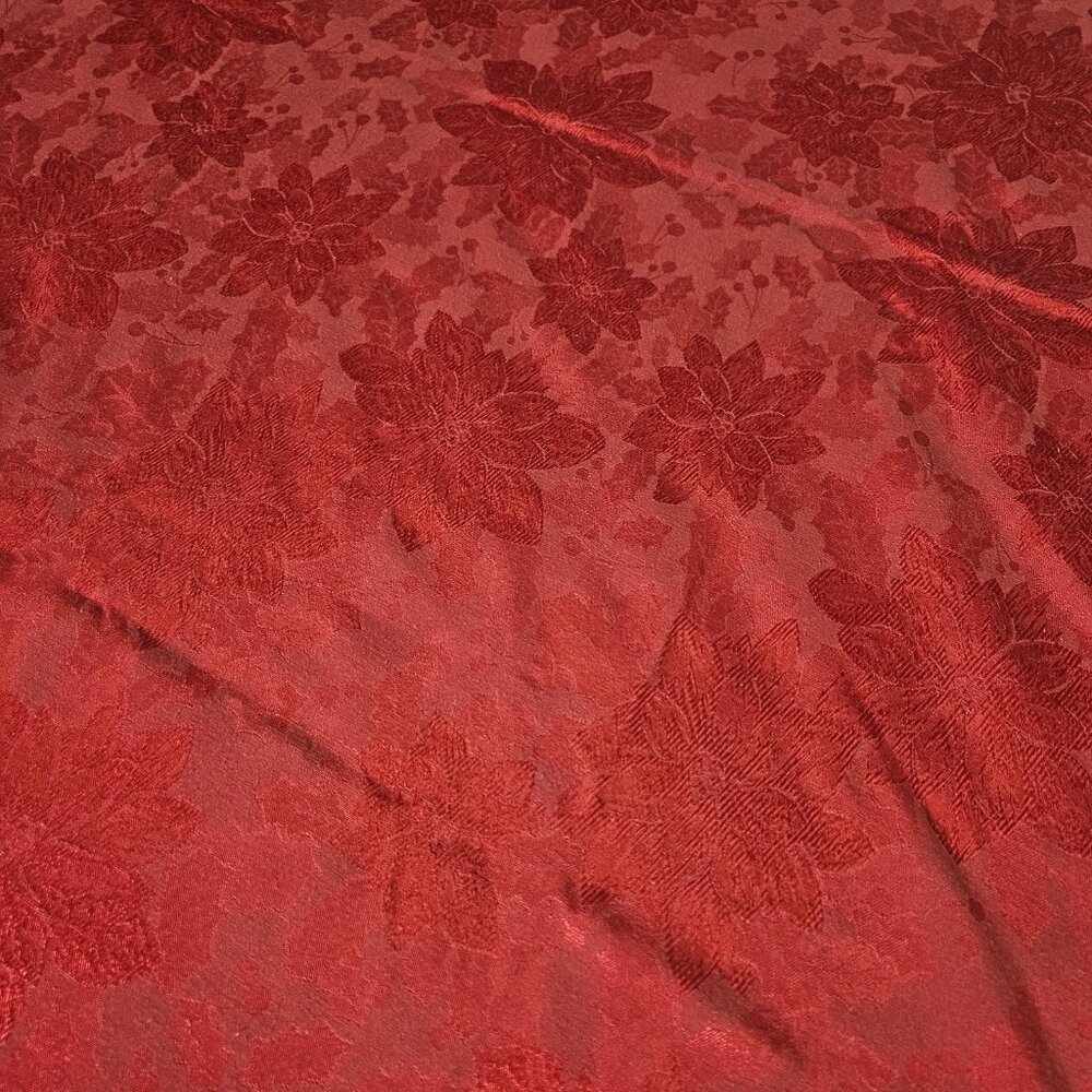 Kohl's Make the Season Bright Tablecloth 116x57 Rectangle Red Holiday Christmas - Picture 3 of 9